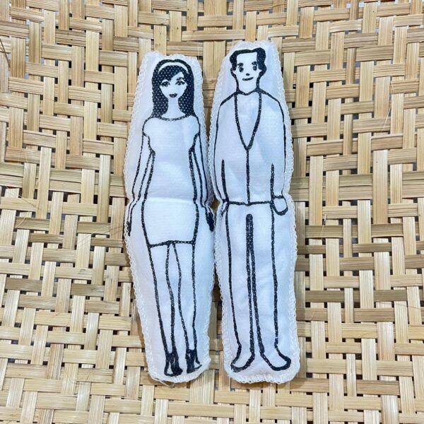 Casal de Bruxo Pano Branco - Imagem 2