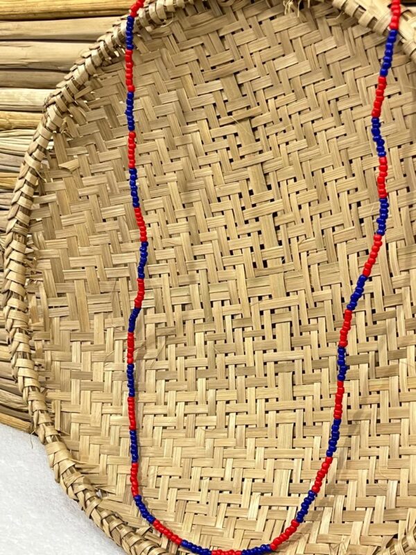 Fio de Contas - Miçanga - Azul Escuro e Vermelho - Imagem 4