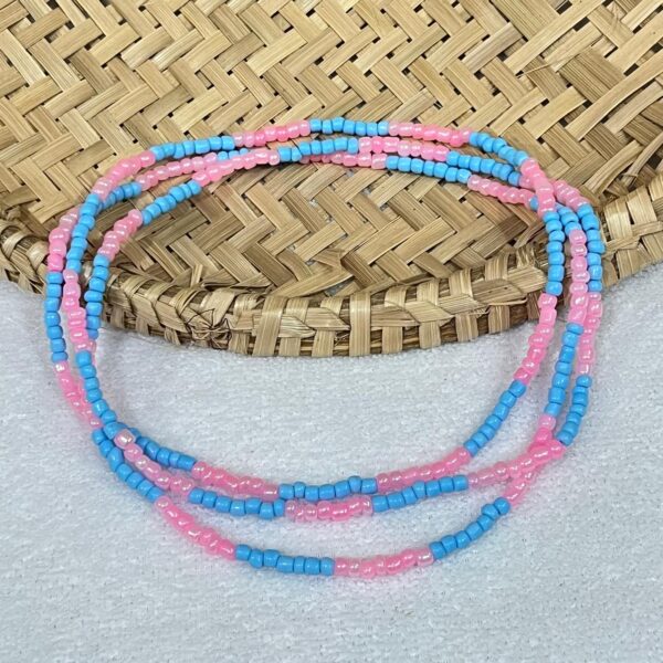 Fio de Contas - Miçanga - Rosa e Azul