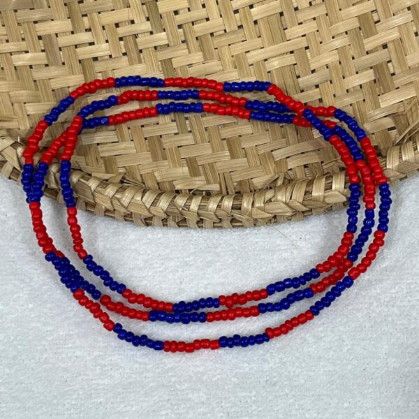 Fio de Contas - Miçanga - Azul Escuro e Vermelho