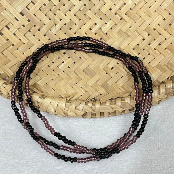 Fio de Contas - Miçangas - Roxo e Preto - Imagem 2