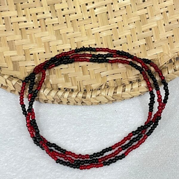 Fio de Contas - Miçanga - Vermelho e Preto