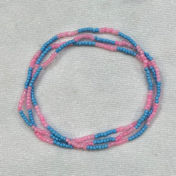 Fio de Contas - Miçanga - Rosa e Azul - Imagem 2