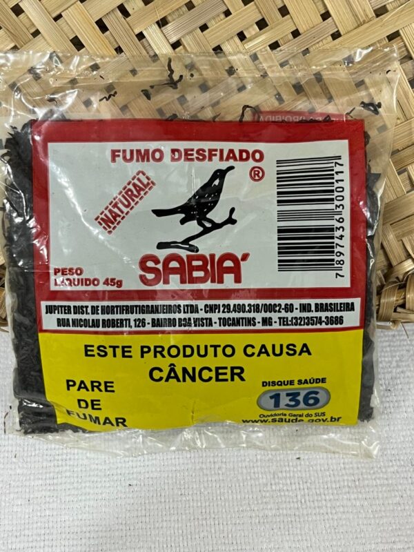 Fumo Desfiado Sabiá - Fumo Forte - 45gr