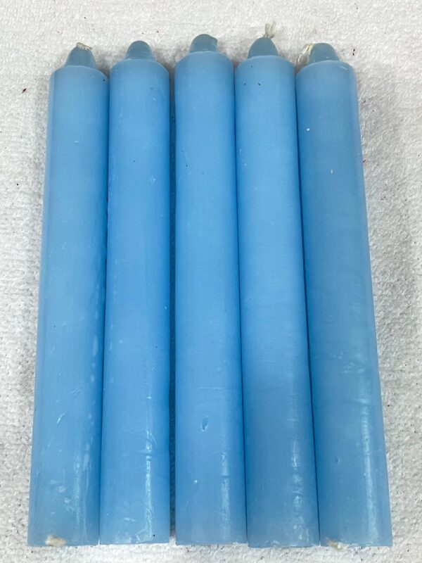 Vela Palito Irmã Dulce nº 12 Azul Clara – Pacote com 10