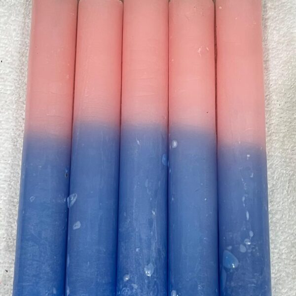 Vela Palito Irmã Dulce nº 12 Rosa e Azul – Pacote com 10