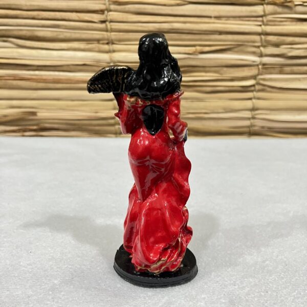 Pomba Gira em resina 15cm - vestido vermelho - Imagem 4