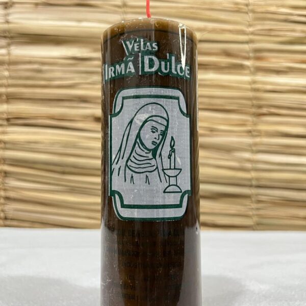 Vela Votiva 270g Marrom - Irmã Dulce