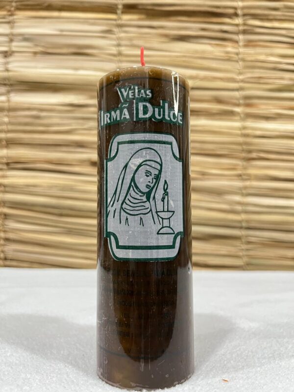 Vela Votiva 270g Marrom - Irmã Dulce