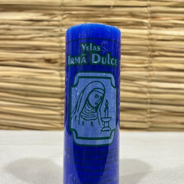 Vela Votiva 270g Azul Escura - Irmã Dulce