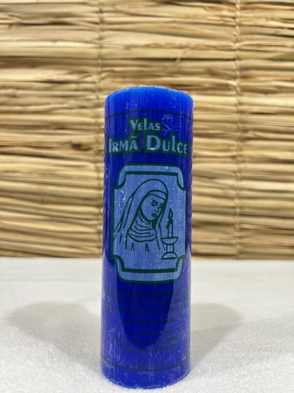 Vela Votiva 270g Azul Escura - Irmã Dulce